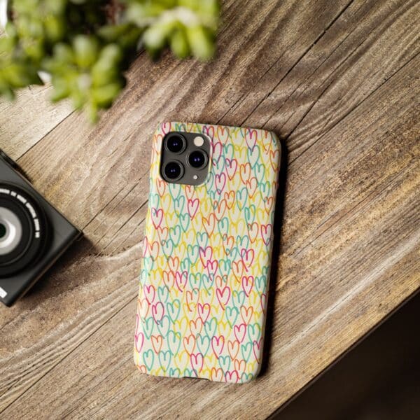 Rainbow Designs Colorful Hearts On Slim Phone Cases Case-Mate Custom Phone Cases For iPhone and Samsung Series - Image 17