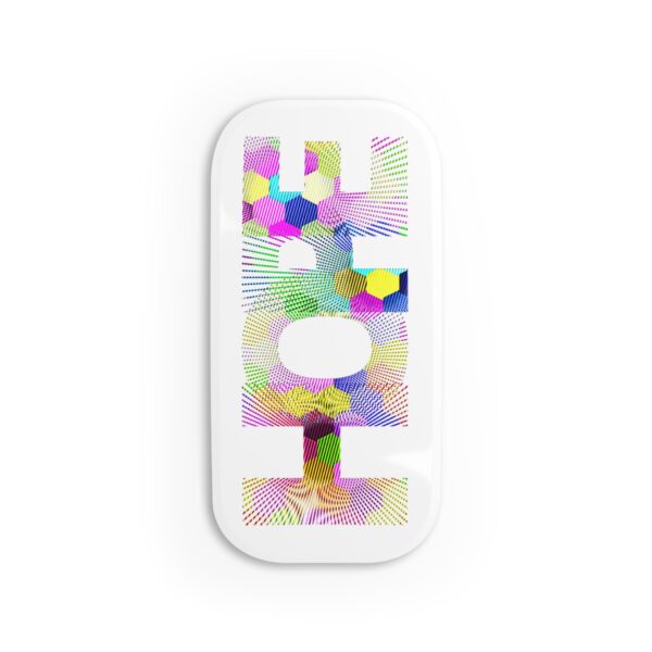 Rainbow Designs "HOPE" On Phone Click-On Grip White