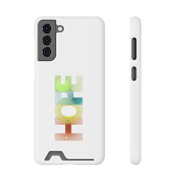 Rainbow Designs "HOPE" On Phone Case With Card Holder - Image 65