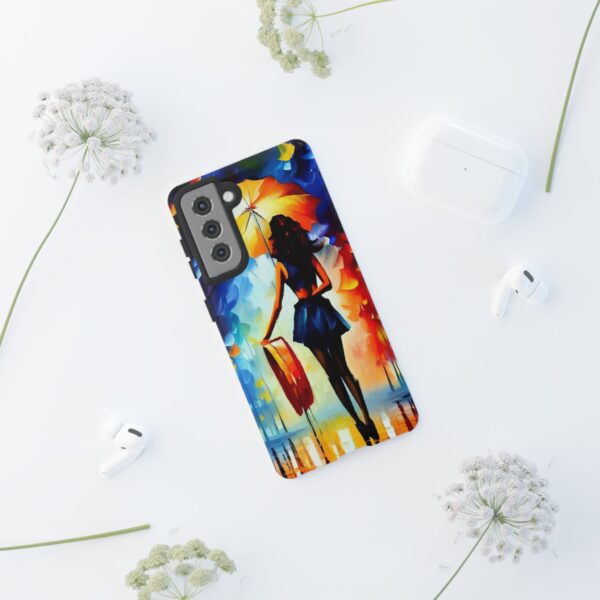 Rainbow Designs Woman With Umbrella On Tough Cases Custom Phone Case For iPhone and Samsung Series - Image 56