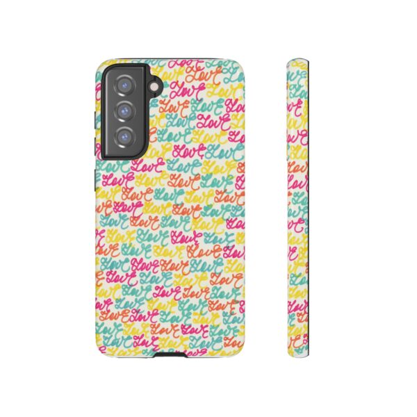 Rainbow Designs Colorful Love Letters On Tough Cases Custom Phone Cases For iPhone Google Pixel and Samsung Series - Image 79