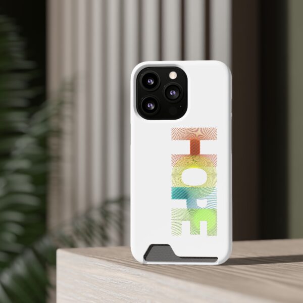 Rainbow Designs "HOPE" On Phone Case With Card Holder For iPhone and Samsung - Image 124