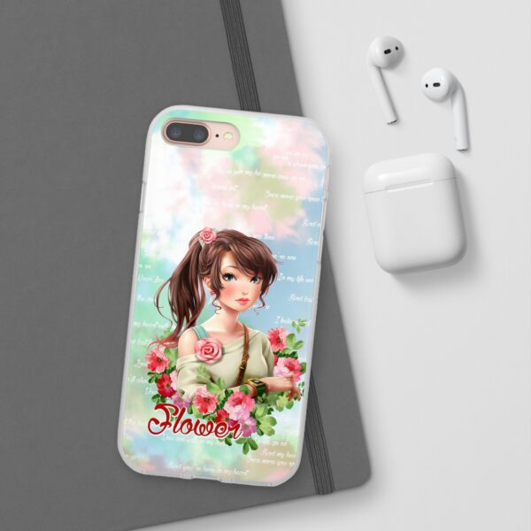 Girl With Flowers Flexi Cases for Samsung and iPhone - Image 6