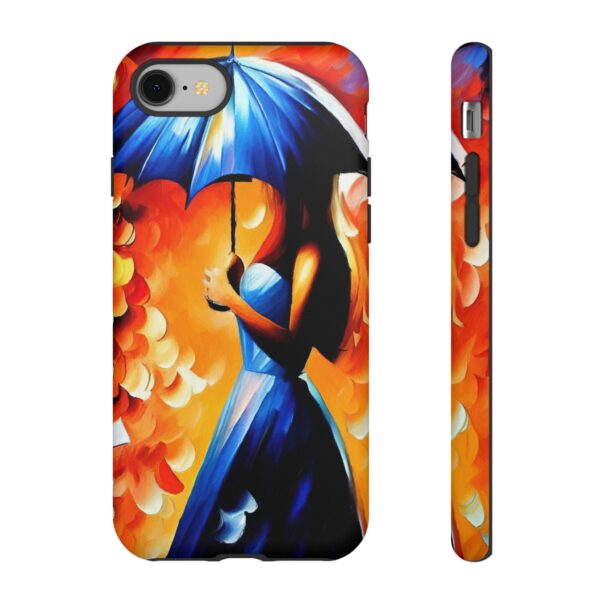 Rainbow Designs Woman With Umbrella On Tough Cases Custom Phone Case For iPhone and Samsung Series - Image 2