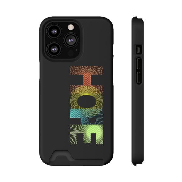 Rainbow Designs "HOPE" On Phone Case With Card Holder For iPhone and Samsung - Image 125