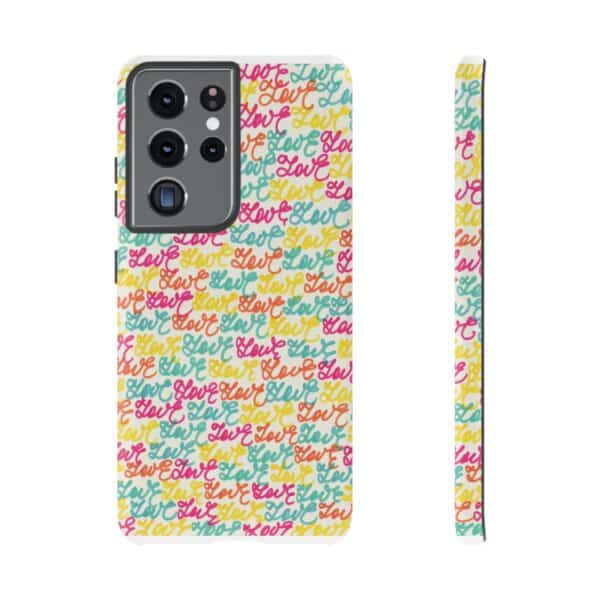 Rainbow Designs Colorful Love Letters On Tough Cases Custom Phone Cases For iPhone Google Pixel and Samsung Series - Image 65