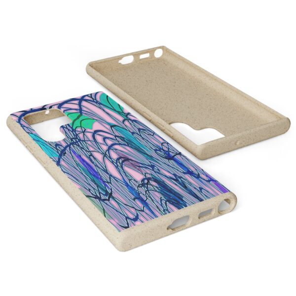 Curved Striped Pattern Biodegradable Cases For IPhone & Samsung  🌿 - Image 152