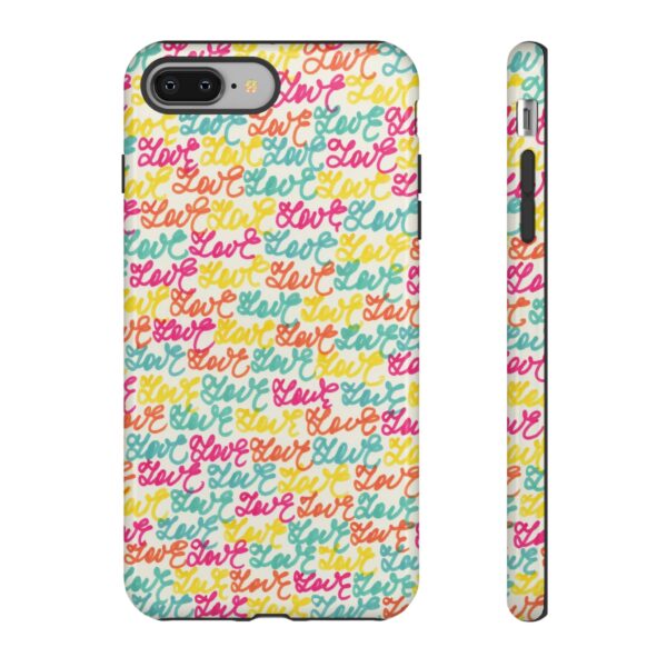 Rainbow Designs Colorful Love Letters On Tough Cases Custom Phone Cases For iPhone Google Pixel and Samsung Series - Image 3