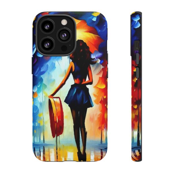 Rainbow Designs Woman With Umbrella On Tough Cases Custom Phone Case For iPhone and Samsung Series - Image 49