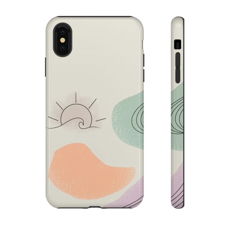 Rainbow Designs Sun Waves On Tough Cases Custom Phone Cases For iPhone Google Pixel and Samsung Series - Image 11