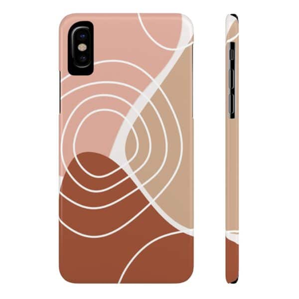 Abstract Color Block With White Circle Slim Phone Cases Case-Mate Custom Phone Cases For iPhone and Samsung Galaxy Models - Image 3