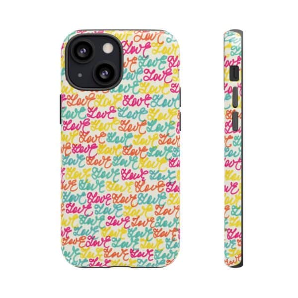 Rainbow Designs Colorful Love Letters On Tough Cases Custom Phone Cases For iPhone Google Pixel and Samsung Series - Image 43