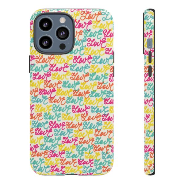 Rainbow Designs Colorful Love Letters On Tough Cases Custom Phone Cases For iPhone Google Pixel and Samsung Series - Image 51