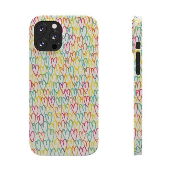 Rainbow Designs Colorful Hearts On Slim Phone Cases Case-Mate Custom Phone Cases For iPhone and Samsung Series - Image 46