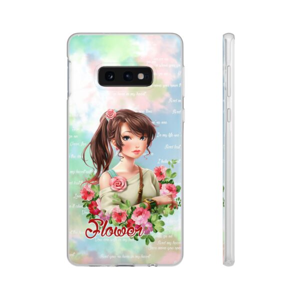 Girl With Flowers Flexi Cases for Samsung and iPhone - Image 123