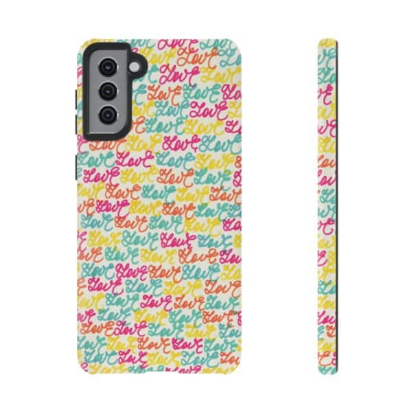 Rainbow Designs Colorful Love Letters On Tough Cases Custom Phone Cases For iPhone Google Pixel and Samsung Series - Image 61