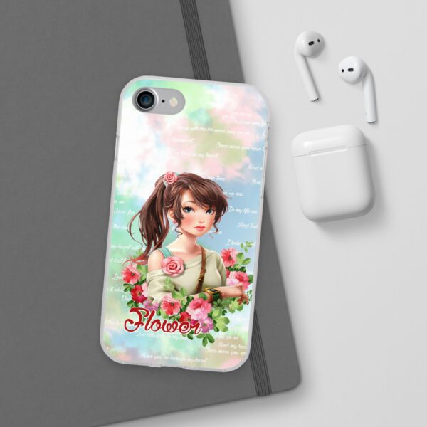 Girl With Flowers Flexi Cases for Samsung and iPhone - Image 89