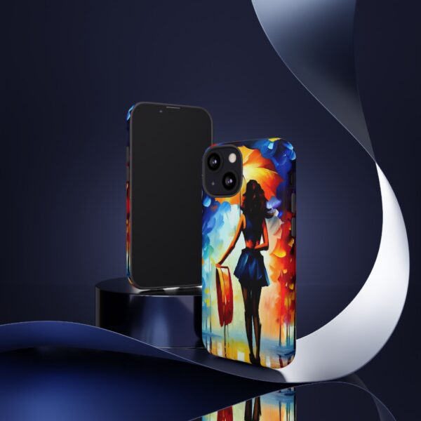 Rainbow Designs Woman With Umbrella On Tough Cases Custom Phone Case For iPhone and Samsung Series - Image 46