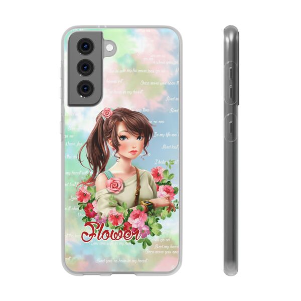 Girl With Flowers Flexi Cases for Samsung and iPhone - Image 164