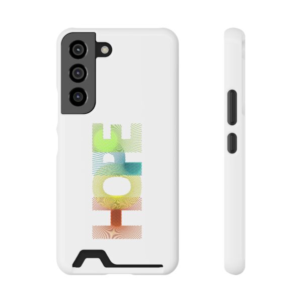 Rainbow Designs "HOPE" On Phone Case With Card Holder - Image 81