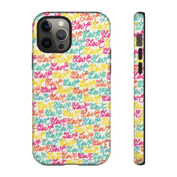 Rainbow Designs Colorful Love Letters On Tough Cases Custom Phone Cases For iPhone Google Pixel and Samsung Series - Image 35