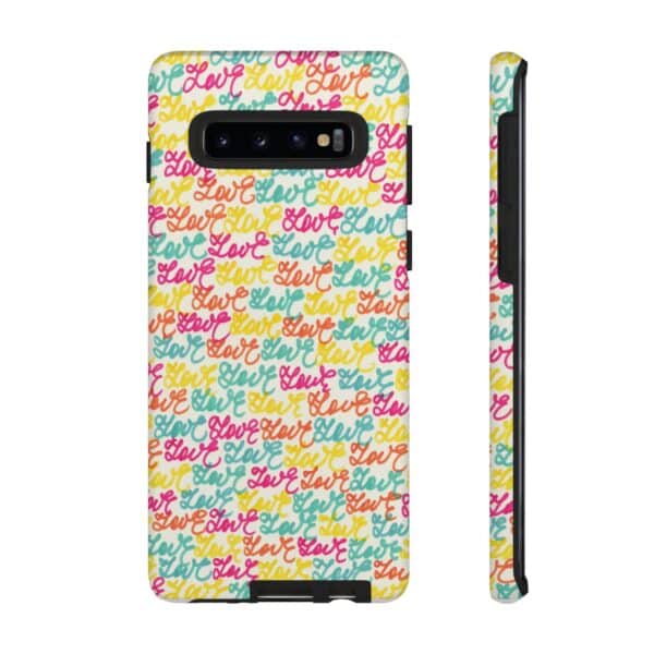 Rainbow Designs Colorful Love Letters On Tough Cases Custom Phone Cases For iPhone Google Pixel and Samsung Series - Image 18