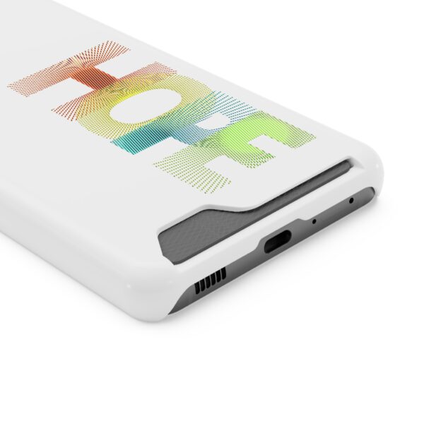 Rainbow Designs "HOPE" On Phone Case With Card Holder For iPhone and Samsung - Image 58