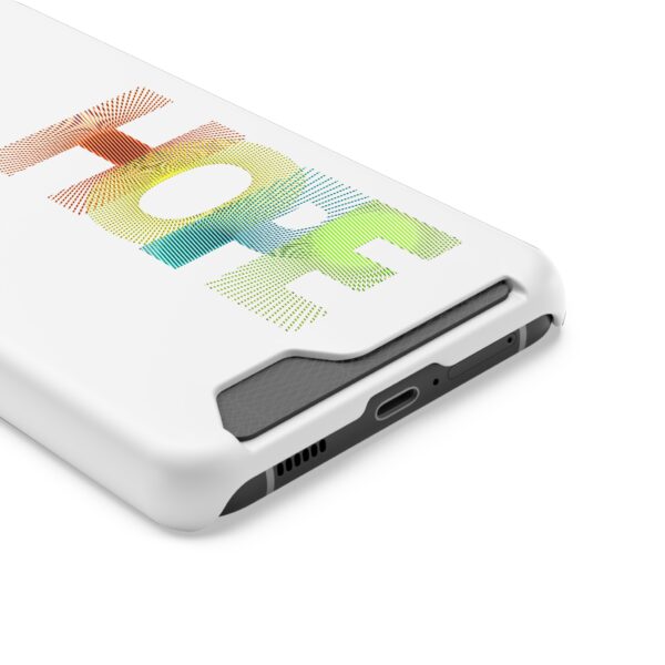 Rainbow Designs "HOPE" On Phone Case With Card Holder For iPhone and Samsung - Image 94