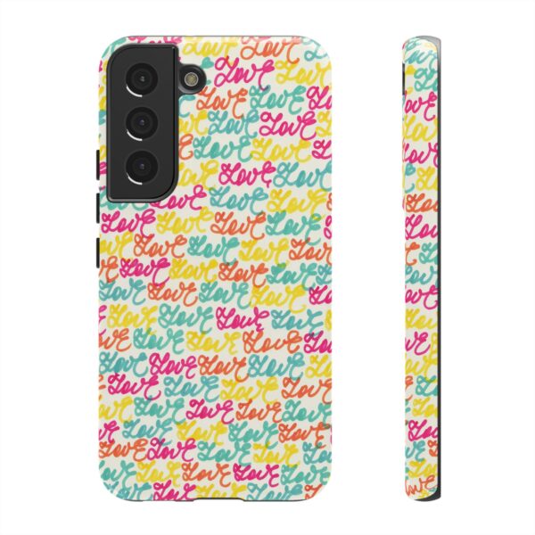 Rainbow Designs Colorful Love Letters On Tough Cases Custom Phone Cases For iPhone Google Pixel and Samsung Series - Image 83