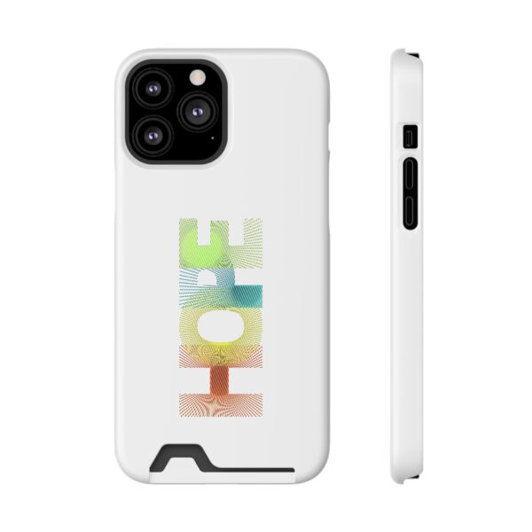 Rainbow Designs "HOPE" On Phone Case With Card Holder - Image 133