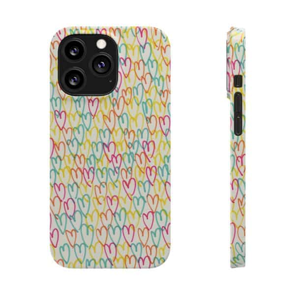 Rainbow Designs Colorful Hearts On Slim Phone Cases Case-Mate Custom Phone Cases For iPhone and Samsung Series - Image 30