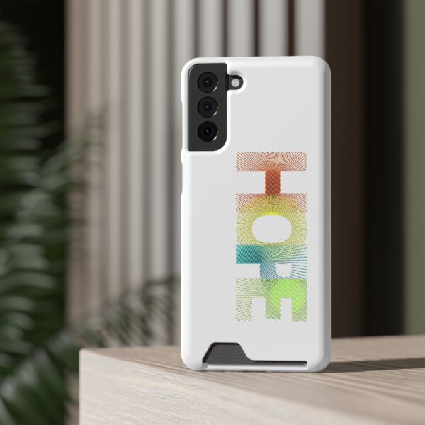 Rainbow Designs "HOPE" On Phone Case With Card Holder For iPhone and Samsung - Image 152