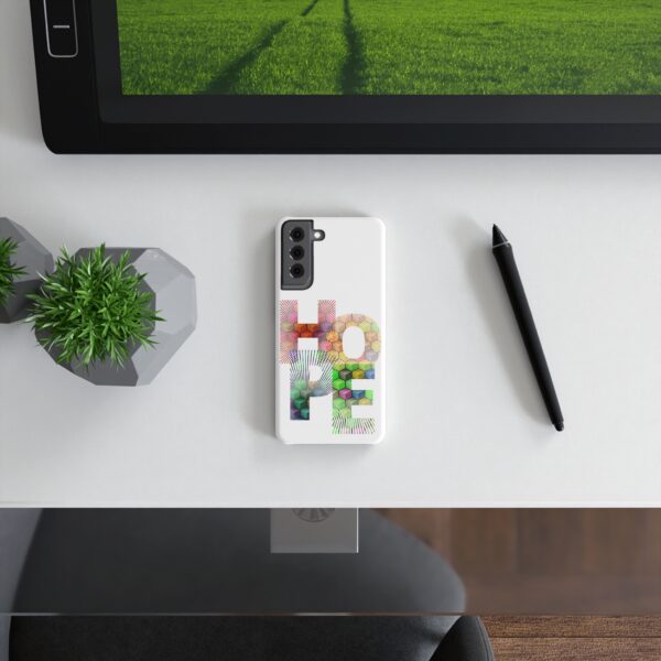 Rainbow Design "HOPE" On Slim Snap Case For Samsung - Image 2