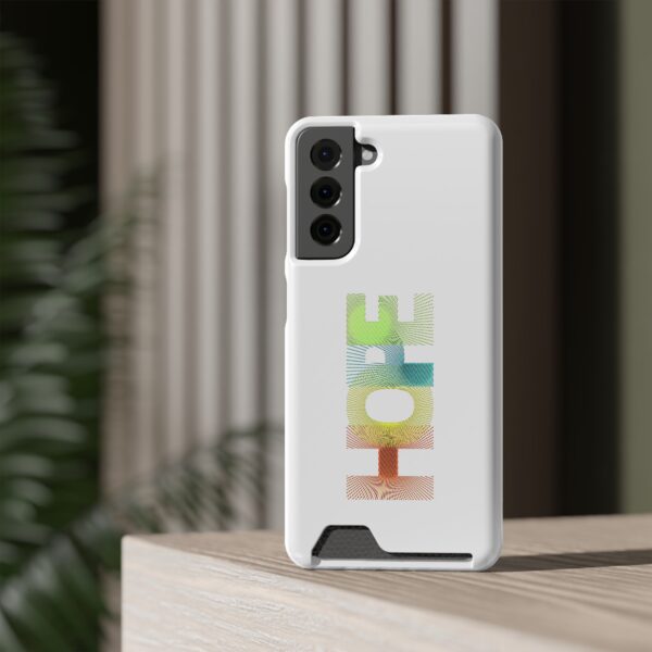 Rainbow Designs "HOPE" On Phone Case With Card Holder - Image 60