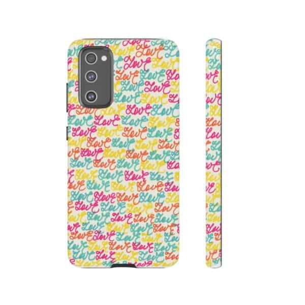 Rainbow Designs Colorful Love Letters On Tough Cases Custom Phone Cases For iPhone Google Pixel and Samsung Series - Image 75