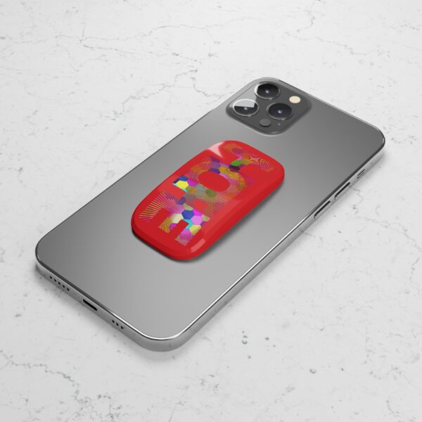 Rainbow Designs "HOPE" On Phone Click-On Grip Red - Image 4