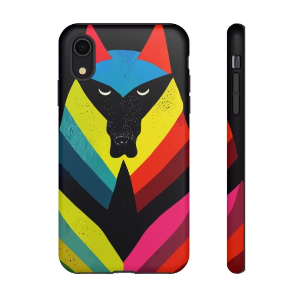 Rainbow Designs Wolf Head On Tough Cases Custom Phone Cases For iPhone Google Pixel and Samsung Series. - Image 8