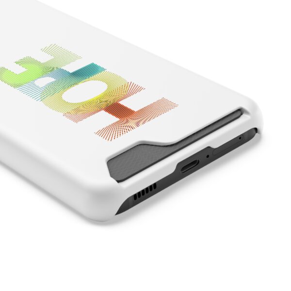 Rainbow Designs "HOPE" On Phone Case With Card Holder - Image 6