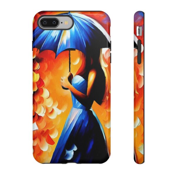 Rainbow Designs Woman With Umbrella On Tough Cases Custom Phone Case For iPhone and Samsung Series - Image 3