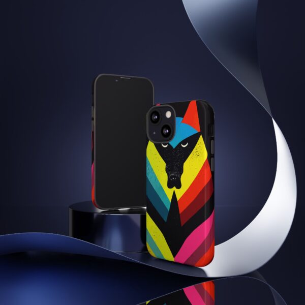 Rainbow Designs Wolf Head On Tough Cases Custom Phone Cases For iPhone Google Pixel and Samsung Series. - Image 44