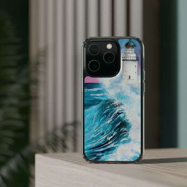 Crashing Waves Clear Case 🌊 for the enchanting iPhone 14! 📱✨ - Image 58