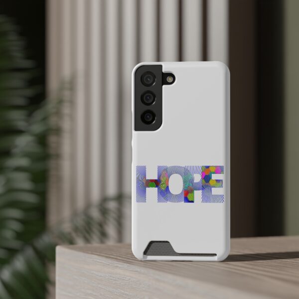 Rainbow Designs "HOPE" On Phone Case With Card Holder For iPhone and Samsung - Image 88