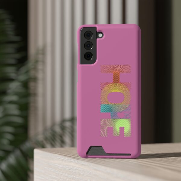 Rainbow Designs "HOPE" On Phone Case With Card Holder For iPhone and Samsung - Image 152