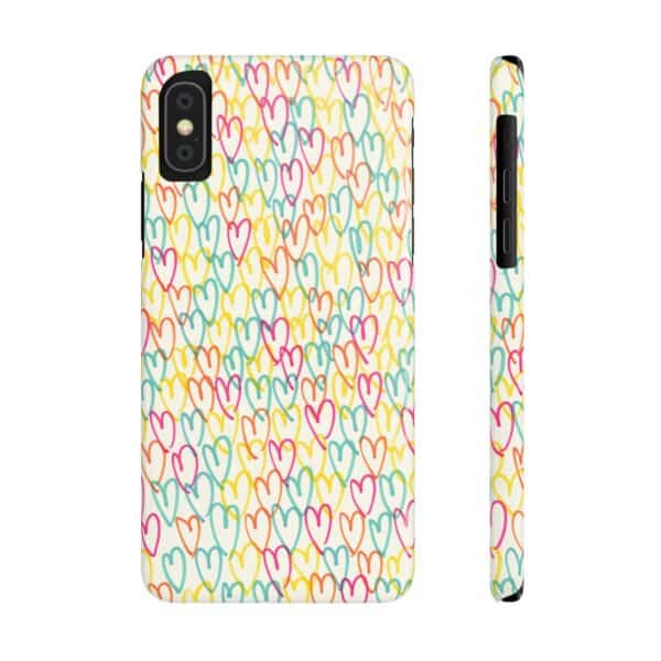 Rainbow Designs Colorful Hearts On Slim Phone Cases Case-Mate Custom Phone Cases For iPhone and Samsung Series - Image 7