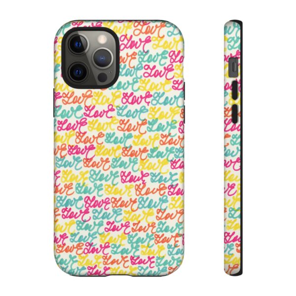 Rainbow Designs Colorful Love Letters On Tough Cases Custom Phone Cases For iPhone Google Pixel and Samsung Series - Image 36