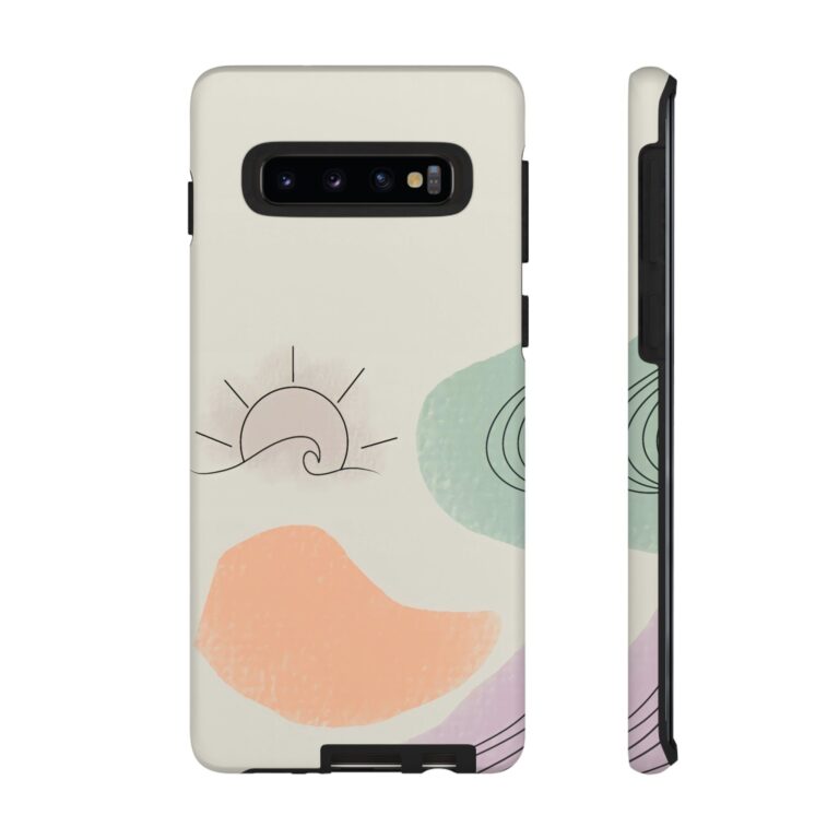 Rainbow Designs Sun Waves On Tough Cases Custom Phone Cases For iPhone Google Pixel and Samsung Series - Image 18