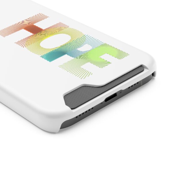 Rainbow Designs "HOPE" On Phone Case With Card Holder For iPhone and Samsung - Image 134