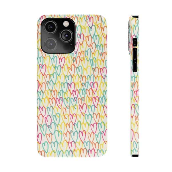 Rainbow Designs Colorful Hearts On Slim Phone Cases Case-Mate Custom Phone Cases For iPhone and Samsung Series - Image 54