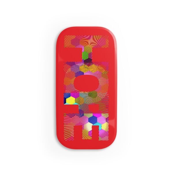 Rainbow Designs "HOPE" On Phone Click-On Grip Red