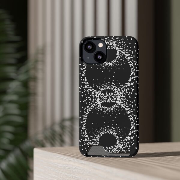 Round Shapes With Black Background On Phone Case With Card Holder Custom Phone Cases For iPhone and Samsung - Image 28